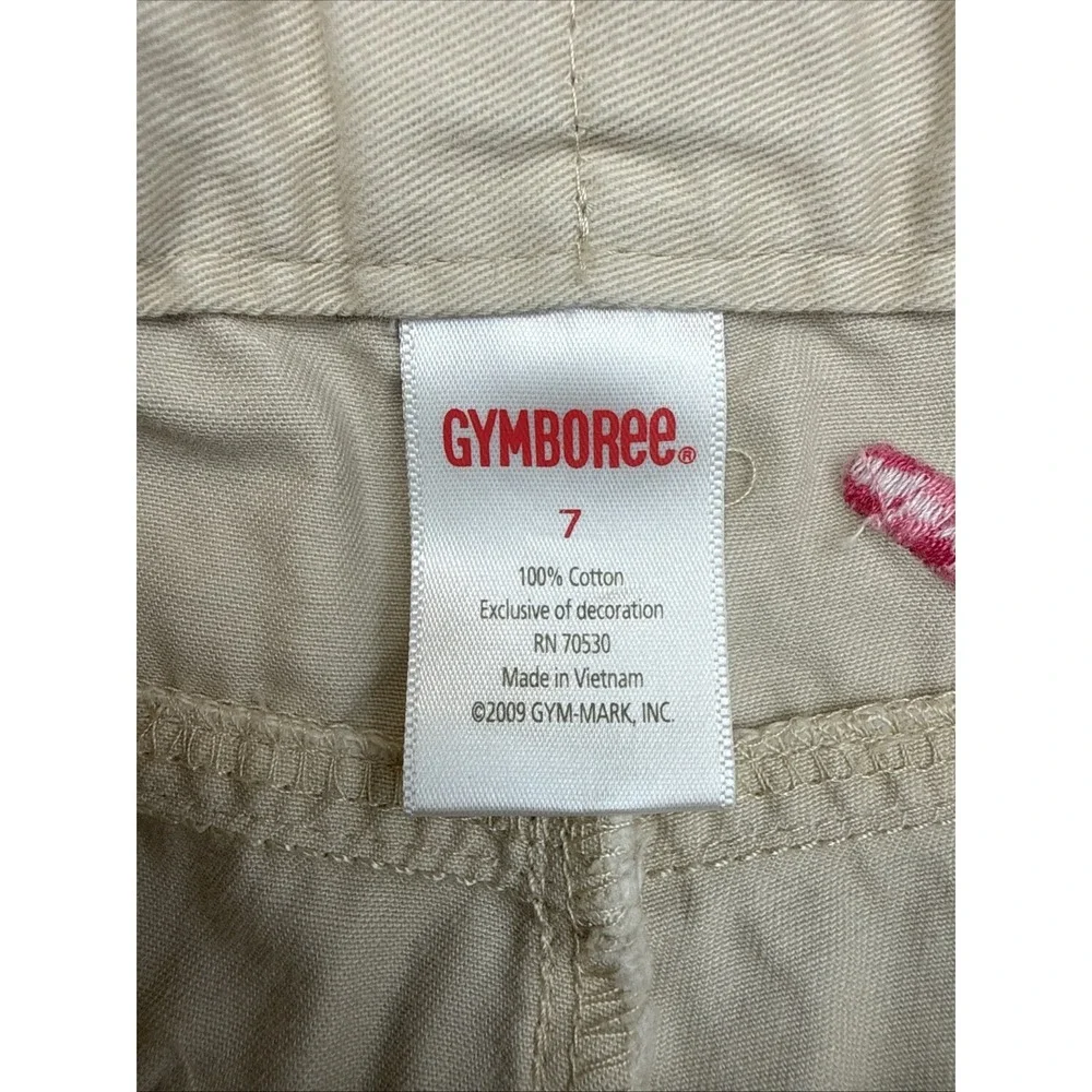 2009 Gymboree Shorts 7 Tan Popsicles Ice Cream Embroidered 11